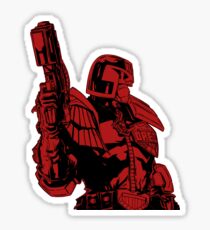 Red Dredd Sticker