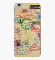 Vintage Passport Stamps iPhone Case