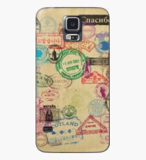 Vintage Passport Stamps Case/Skin for Samsung Galaxy