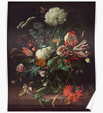 Jan Davidsz de Heem - Vase of Flowers , Flowers , Bouquet of Flowers , Love , Kiss Poster
