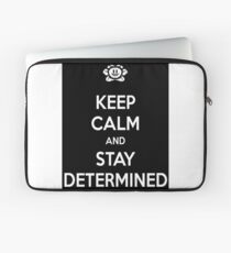 Keep calm and stay determined undertale shirt Laptop Sleeve