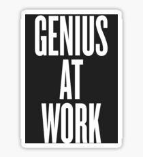 Genius at work grey Sticker