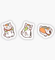 Pegatina Nyanko Sensei y comida