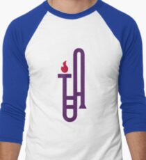 THE Classical Trombone (Color) Men's Baseball ¾ T-Shirt