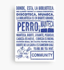 La Biblioteca Rap - Community Canvas Print