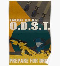 Enlist As An O.D.S.T Yellow Poster