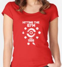 Hitting The Pokemon Gym Women's Fitted Scoop T-Shirt