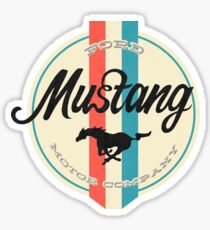 Pegatina Mustang retro