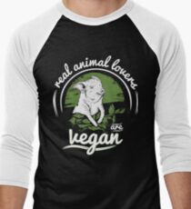 Vegan Men's Baseball ¾ T-Shirt
