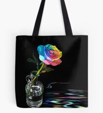 Rainbow Rose Tote Bag