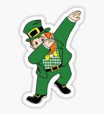 Dabbin' Leprechaun Sticker