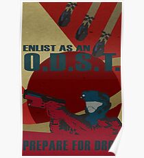 Enlist As An O.D.S.T. Red Poster