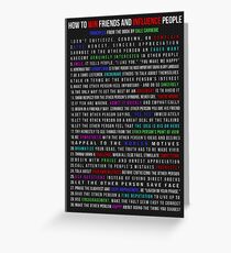 How to Win Friends and Influence People Greeting Card