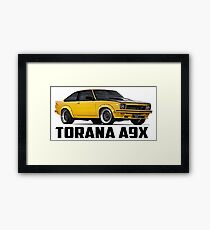 Holden Torana - A9X Hatchback - Yellow Framed Print