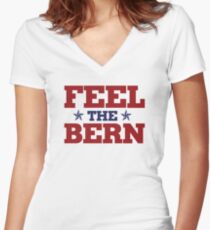 Bernie Sanders Women's Fitted V-Neck T-Shirt