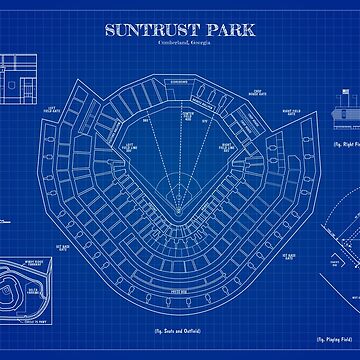 Atlanta Braves Truist Park Stadium Ballpark Blueprint Baseball 