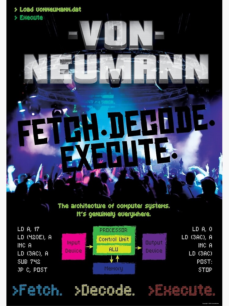 Von Neumann Architecture: Mock Band Tour Poster by lessonhacker