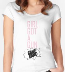 TOKIO HOTEL - GIRL GOT A GUN Women's Fitted Scoop T-Shirt