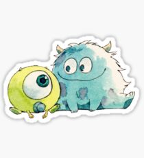 Drawing of Mike Wazowski and Sullivan Sticker