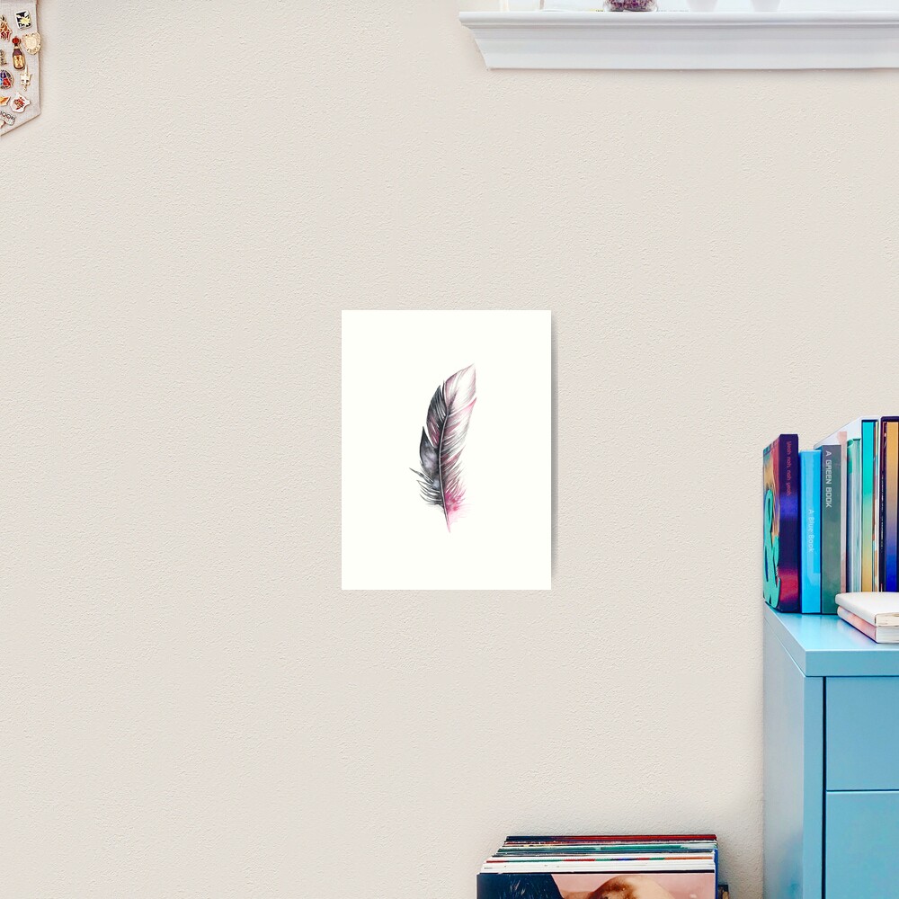 Watercolor Feather Art Art Print