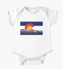 Pikes Peak Colorado Flag One Piece - Short Sleeve