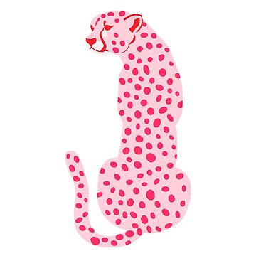 Artwork thumbnail, red and pink cheetah/leopard by lizziesumner