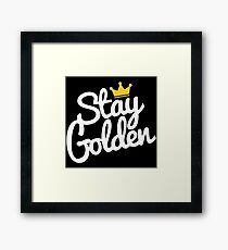 stay golden Framed Print