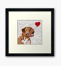 Dogue De Bordeaux Banksy Style Framed Print