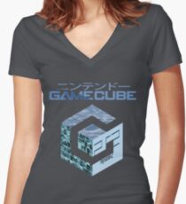 Vaporwave Gamecube Women's Fitted V-Neck T-Shirt