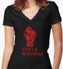 Viva La Resistance Women's Fitted V-Neck T-Shirt
