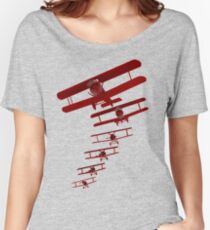 Retro Biplane Graphic Women's Relaxed Fit T-Shirt