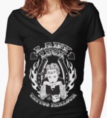 Lady Luck Tattoo Parlour Women's Fitted V-Neck T-Shirt