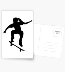 Skateboarder girl Postcards