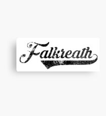 Skyrim Falkreath Distressed Sports Lettering Metal Print