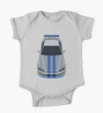 The Gray and Blue One Piece - Short Sleeve