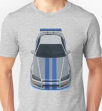 The Gray and Blue Unisex T-Shirt
