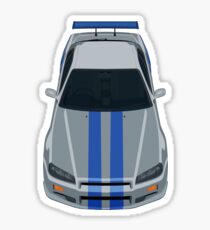 The Gray and Blue Sticker