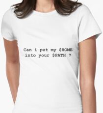 linux fun Women's Fitted T-Shirt