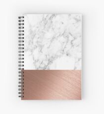 Rose Gold Marble Spiral Notebook