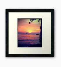 Sunset on White Beach - Boracay Island Framed Print