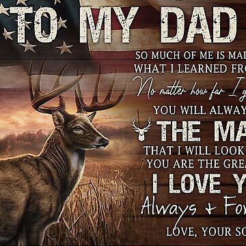 Hunting Gift For Dad From Son Dad Hunting America Flag Lover Canvas