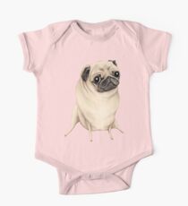 Sweet Fawn Pug One Piece - Short Sleeve