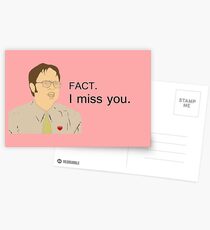 FACT. I miss you. - Custom for Camila Postcards