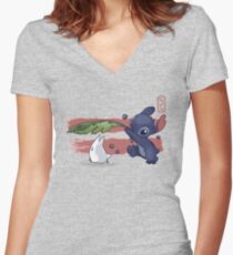 The Spirit of Ohana Women's Fitted V-Neck T-Shirt