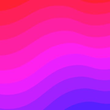Artwork thumbnail, Gradient Colorful Rainbow Color palette Abstract Waves by Butterfly-Dream