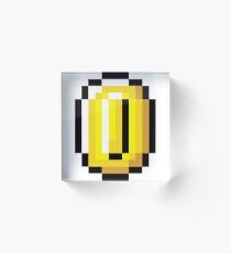 8-Bit Retro Coin Acrylic Block