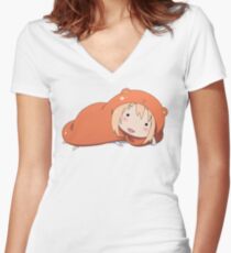 "Hey Sexy" Umaru Women's Fitted V-Neck T-Shirt