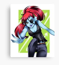 Undyne the Undyng Canvas Print