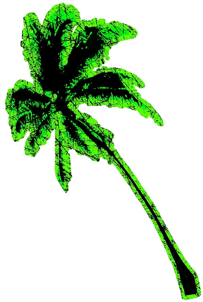 "Grunge Palm Tree" by HiFli Redbubble