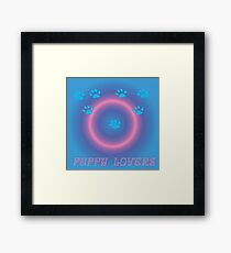 puppy lovers Framed Print